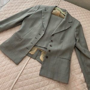 Black and Gray Plaid Pantsuit